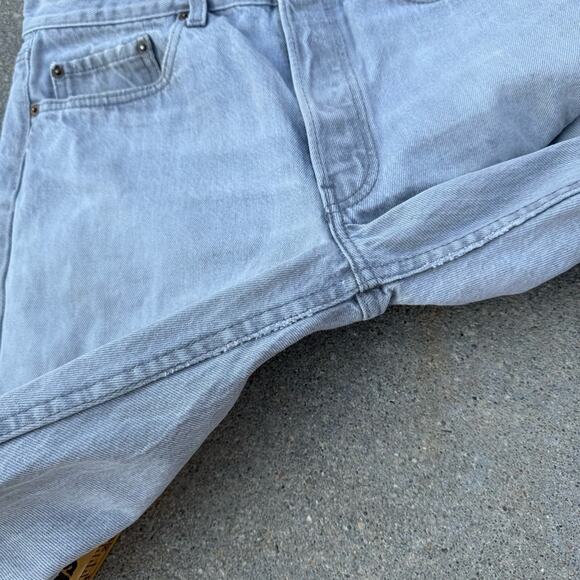 VTG 80s Levi’s 501 Button Fly Light Gray Original fit Straight Leg Jeans 33x34 - Picture 10 of 16